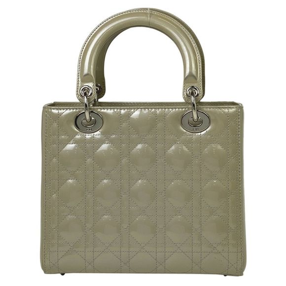 Christian Dior Shoulder Bag Enamel Cannage Handbag - Picture 3 of 11